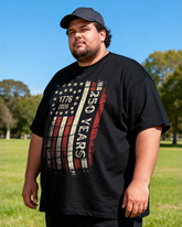 Men's The 250th Anniversary of Independence Day Big & Tall 100% Cotton T-shirts