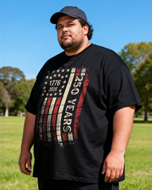 Men's The 250th Anniversary of Independence Day Big & Tall 100% Cotton T-shirts