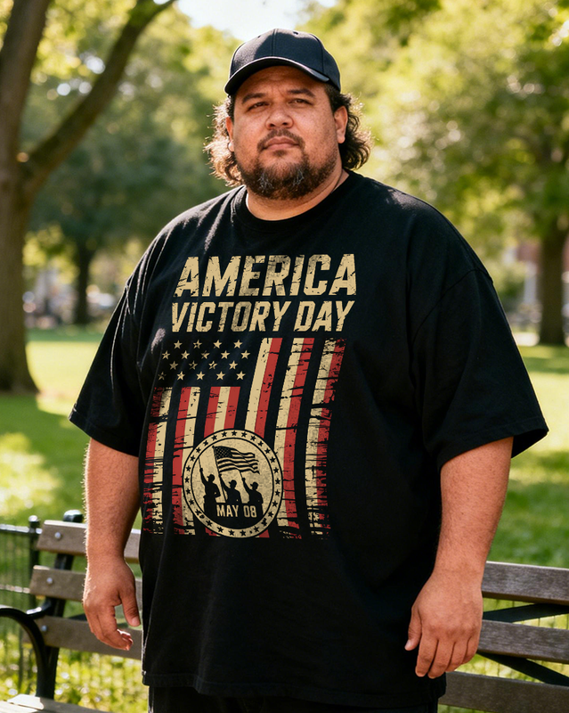 Men's The 250th Anniversary of Independence Day Big & Tall 100% Cotton T-shirts