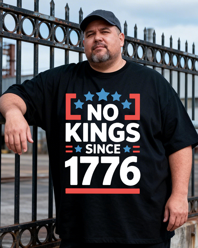 Men's The 250th Anniversary of Independence Day Big & Tall 100% Cotton T-shirts