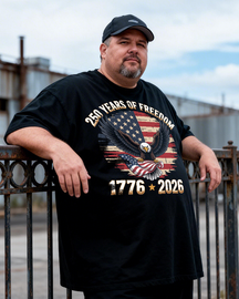 Men's The 250th Anniversary of Independence Day Big & Tall 100% Cotton T-shirts