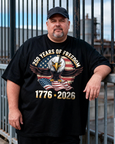 Men's The 250th Anniversary of Independence Day Big & Tall 100% Cotton T-shirts