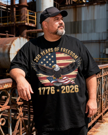 Men's The 250th Anniversary of Independence Day Big & Tall 100% Cotton T-shirts