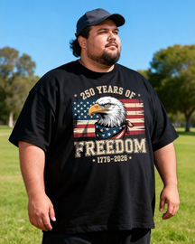 Men's The 250th Anniversary of Independence Day Big & Tall 100% Cotton T-shirts