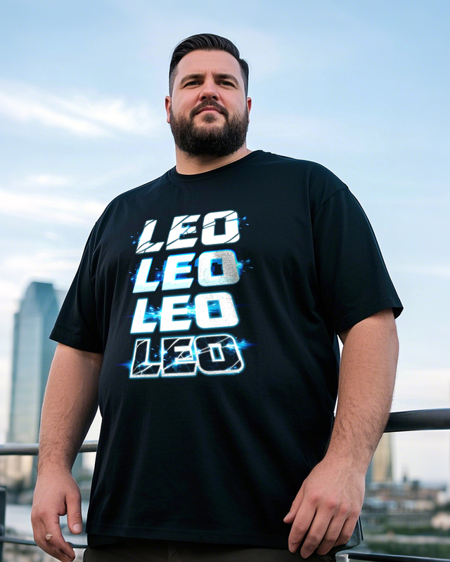 LEO Men's 100% Cotton Big & Tall T-Shirt