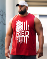 RED Print Men's Sleeveless Tee