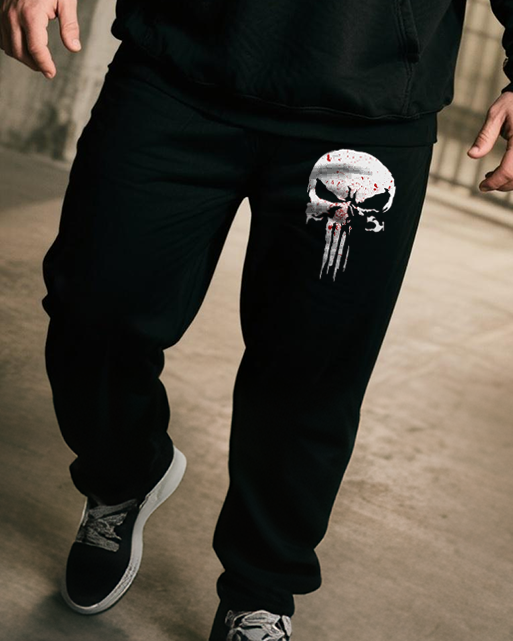 The Punisher Men's Big&Tall Hoodie Two-Piece Set